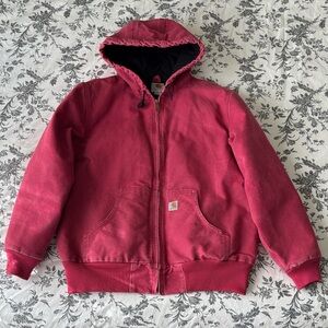 Vintage Carhartt Active Jacket (WJ130) in Rare Crabapple Color